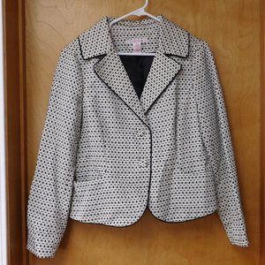 Nine West Blue and White Blazer